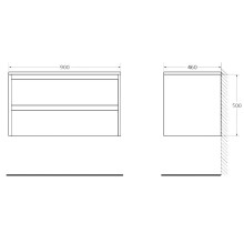 Тумба Pietra Bianca 90 см BelBagno Kraft KRAFT-900-2C-SO-PB