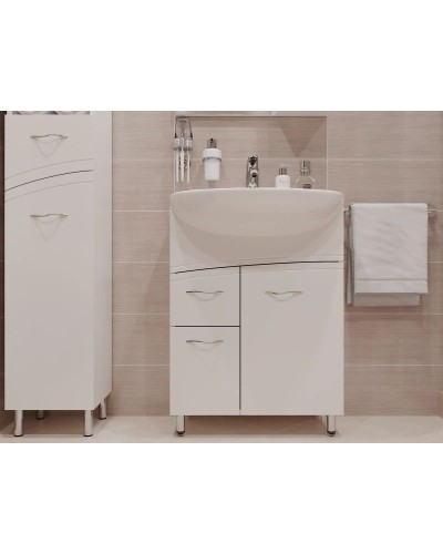 Тумба белый глянец 59 см Cersanit Erica New SU-ERN-ERI60