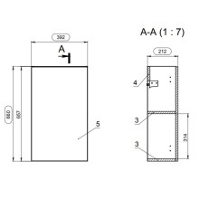 Тумба белый глянец 39,2 см Cersanit Melar SU-MEL-CM40