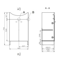 Тумба белый глянец 46 см Cersanit Sati SU-SAT-CE50-DSM