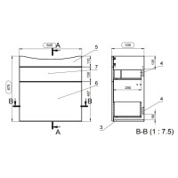 Тумба белый/ясень 64,5 см Cersanit Smart SU-SMA-CA70/Wh