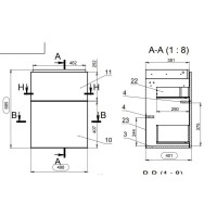 Тумба серый/ясень 49,8 см Cersanit Smart SU-SMA-CO50/Gr