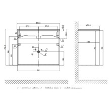Тумба под раковину Velvex Klaufs 90 tpKLA.90.2Y.NEW-617.217 подвесная Шатанэ Черная