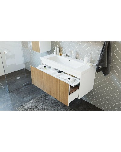 Тумба под раковину Velvex Klaufs 100 tpKLA.100.1Y.NEW-617.216 подвесная Шатанэ Белая