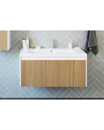 Тумба под раковину Velvex Klaufs 100 tpKLA.100.1Y.NEW-617.216 подвесная Шатанэ Белая