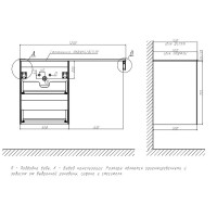 Тумба под раковину Velvex Klaufs 56 tpKLA.56.50.2Y-617.216 подвесная Шатанэ Белая