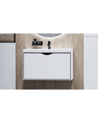 Тумба под раковину Velvex Rigli 80 tpRIG.80.1Y-21.631.231 подвесная Белая Графит