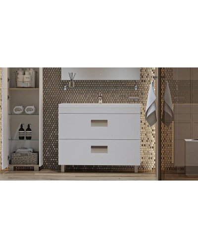 Тумба под раковину Velvex Orlando 100 tnORL.100-211 Белая матовая