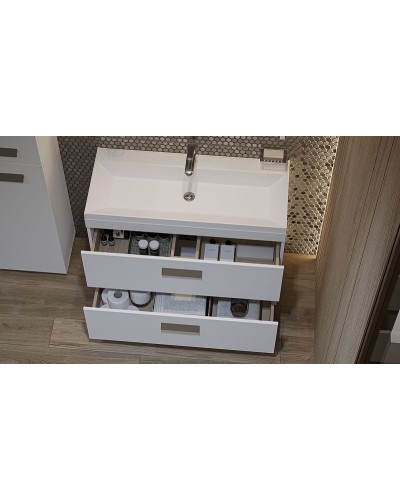 Тумба под раковину Velvex Orlando 100 tnORL.100-211 Белая матовая