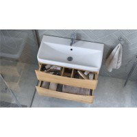 Тумба под раковину Velvex Clay 80 tpCLA.80.2Y-230 подвесная Дуб верона