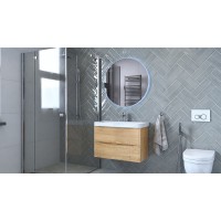 Тумба под раковину Velvex Clay 80 tpCLA.80.2Y-230 подвесная Дуб верона