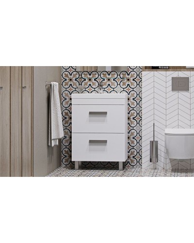 Тумба под раковину Velvex Orlando 60 tnORL.60-211 Белая матовая