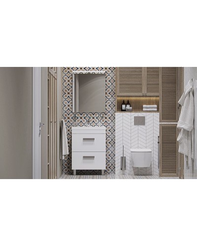 Тумба под раковину Velvex Orlando 60 tnORL.60-211 Белая матовая