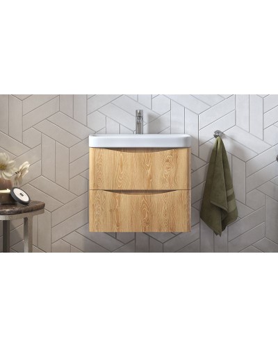 Тумба под раковину Velvex Clay 60 tpCLA.60.2Y-230 подвесная Дуб верона