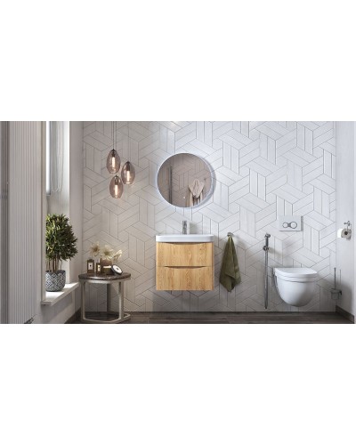 Тумба под раковину Velvex Clay 60 tpCLA.60.2Y-230 подвесная Дуб верона