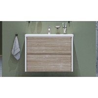 Тумба под раковину Velvex Gesso 80 tpGES.80.2Y-25.21 подвесная Белая Дуб сонома