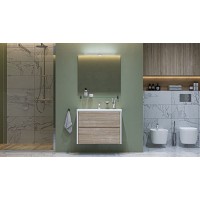 Тумба под раковину Velvex Gesso 80 tpGES.80.2Y-25.21 подвесная Белая Дуб сонома