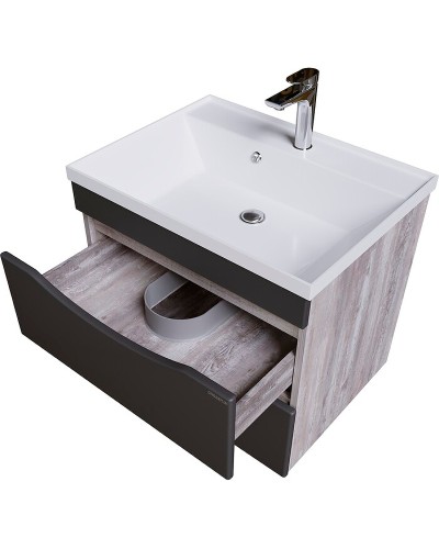 Тумба под раковину Grossman Талис 60 106008 подвесная Бетон пайн Серая