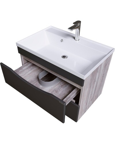 Тумба под раковину Grossman Талис 80 108013 подвесная Бетон пайн Серая