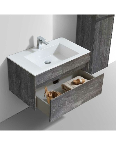 Тумба под раковину Vincea Chiara 80 VMC-2C800GS подвесная G.Stone