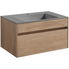 Тумба под раковину Vincea Chiara 80 VMC-2C800NO подвесная N.Oak