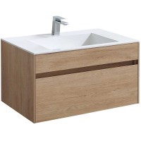 Тумба под раковину Vincea Chiara 80 VMC-2C800NO подвесная N.Oak