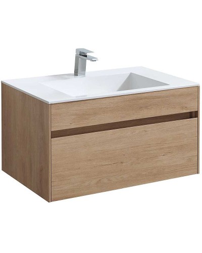 Тумба под раковину Vincea Chiara 80 VMC-2C800NO подвесная N.Oak