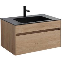 Тумба под раковину Vincea Chiara 80 VMC-2C800NO подвесная N.Oak