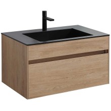 Тумба под раковину Vincea Chiara 80 VMC-2C800NO подвесная N.Oak