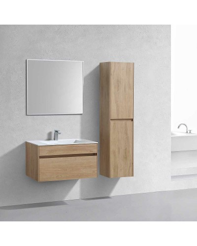 Тумба под раковину Vincea Chiara 80 VMC-2C800NO подвесная N.Oak