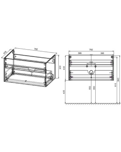 Тумба под раковину Vincea Chiara 80 VMC-2C800RO подвесная R.Oak