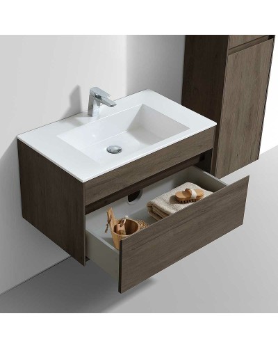 Тумба под раковину Vincea Chiara 80 VMC-2C800RO подвесная R.Oak