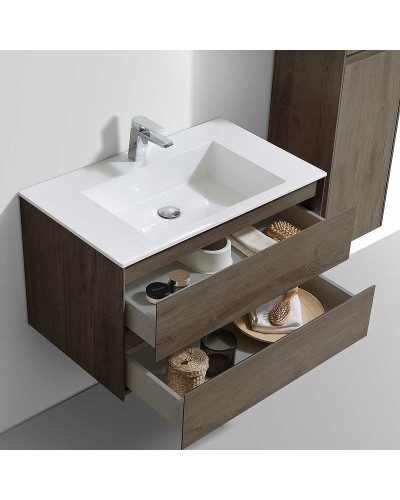 Тумба под раковину Vincea Luka 80 VMC-2L800RO подвесная R.Oak