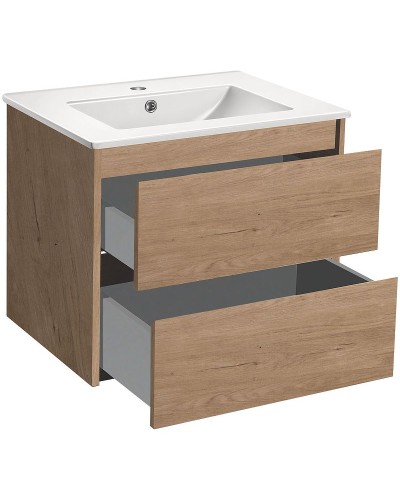 Тумба под раковину Vincea Gio 60 VMC-2G600NO подвесная N.Oak