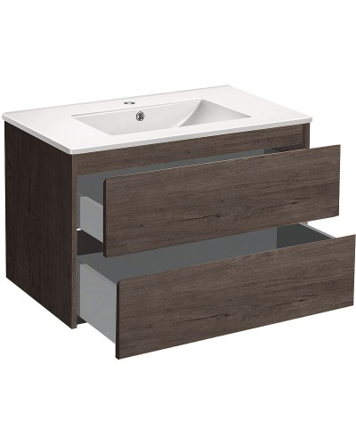 Тумба под раковину Vincea Gio 80 VMC-2G800RO подвесная R.Oak