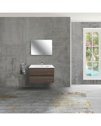 Тумба под раковину Vincea Gio 80 VMC-2G800RO подвесная R.Oak