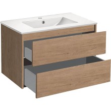 Тумба под раковину Vincea Gio 80 VMC-2G800NO подвесная N.Oak