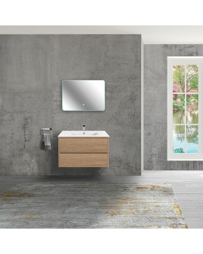 Тумба под раковину Vincea Gio 80 VMC-2G800NO подвесная N.Oak