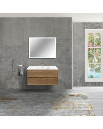 Тумба под раковину Vincea Gio 100 VMC-2G100TO подвесная T.Oak