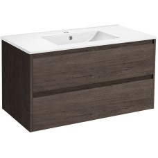 Тумба под раковину Vincea Gio 100 VMC-2G100RO подвесная R.Oak