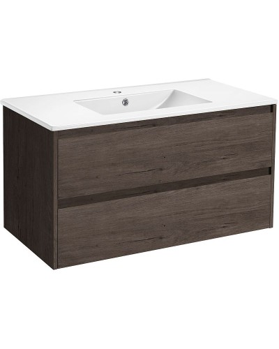Тумба под раковину Vincea Gio 100 VMC-2G100RO подвесная R.Oak