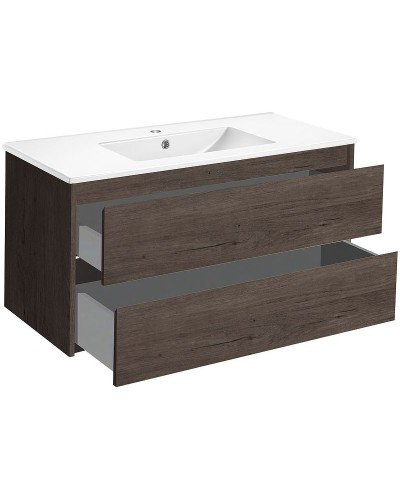 Тумба под раковину Vincea Gio 100 VMC-2G100RO подвесная R.Oak