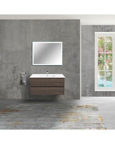 Тумба под раковину Vincea Gio 100 VMC-2G100RO подвесная R.Oak