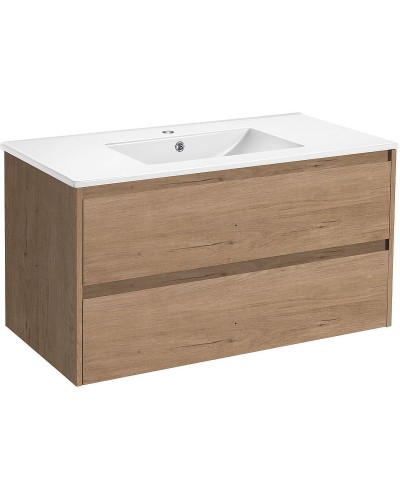 Тумба под раковину Vincea Gio 100 VMC-2G100NO подвесная N.Oak