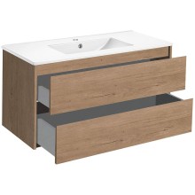 Тумба под раковину Vincea Gio 100 VMC-2G100NO подвесная N.Oak