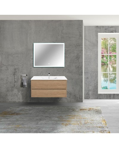 Тумба под раковину Vincea Gio 100 VMC-2G100NO подвесная N.Oak