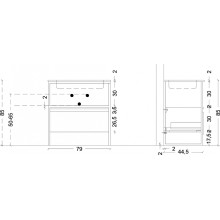 Тумба Boheme Armadi Art Loft 80 894-080-A подвесная Антрацит