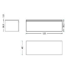 Тумба Boheme Armadi Art Flat Vallessi Uno-S 120 897-120-L подвесная Light oak