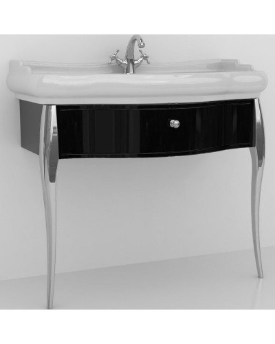 Тумба под раковину Kerasan Retro 100 7363K3 Черный глянец