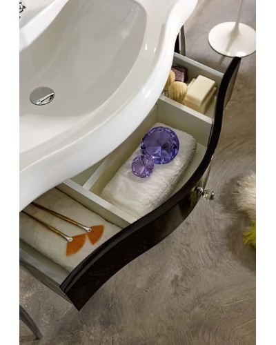 Тумба под раковину Kerasan Retro 100 7363K3 Черный глянец